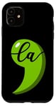 Coque pour iPhone 11 Simple Comma La en vert - Assistance subtile Kamala Harris 2024