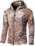 VADOOLL veste tactique pour hommes Softshell polaire à capuche manteau d'extérieur chaud veste d'hiver militaire Softshell veste tactique (zongmang,4XL)