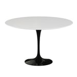 Knoll - Saarinen Round Table - Matbord, Ø 120 cm, Svart underrede, skiva i Vit laminat - Ruokapöytä - Eero Saarinen - Musta - Laminaatti/Metalli