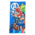 My sweety pop - Serviette de Plage Garcon - Serviette de Bain - Enfant - 70 x 140 cm - 100% Coton - Vacances - Idée Cadeau - Avengers - Bleu