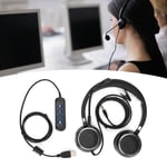 Binaural Headset Office Headset With Mic And Audio Control For 3.5mm Connector