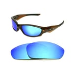 NEW POLARIZED CUSTOM ICE BLUE LENS FOR OAKLEY STRAIGHT JACKET 2007+  SUNGLASSES