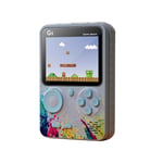 G5 Retro Console Handheld Game Player 3.0 tum fickspelskontroll inbyggd 500 spel, grå-cyan