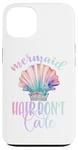 iPhone 13 Black Mermaid Hair Dont Care,Rainbow Mermaid Hair Don't Care Case