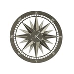 Arti & Mestieri Petite Boussole – Horloge Murale Design 100% fabriquée en Italie – Fer, diamètre 45 cm (Sable et Bronze)