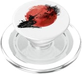 Dragon japonais mignon samouraï guerrier japonais, lune rouge fraîche PopSockets PopGrip pour MagSafe