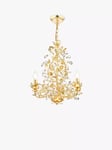 English Heritage Audley End 3 Light Tole Chandelier Ceiling Light, Gold