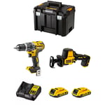 DeWALT Kit DWK204 (DCD796 DCS369 2 x 2,0 Ah DCB107 TSTAK VI)