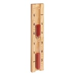 TFA Dostmann Sablier de Sauna,15 Minutes, 40. 1058.11, Sablier de Sauna, sablier, minuterie de sablier en Bois, sablier Compte à rebours pour Sauna, sablier pour Sauna, Rouge-Brun