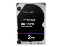 WD Ultrastar DC HA210 HUS722T2TALA604 - Disque dur - 2 To - interne - 3.5" - SATA 6Gb/s - 7200 tours/min - mémoire tampon : 128 Mo