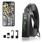 Jalleria - Camera Endoscopique Endoscope WiFi Caméra d'inspection usb, 1200P hd Caméra Endoscope IP68 Etanche avec 8 led pour iphone, Android, iPad,