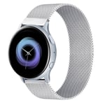 20mm 22mm magnetrem för Samsung Active 2 40/44mm Gear S3 armband Huawei GT/GT2/2e Galaxy watch 3/4 Classic 45/42mm band Silver 20mm watchbands