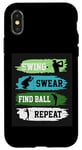 Coque pour iPhone X/XS Swing Swear Find Ball Repeat