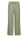 J. Lindeberg Noah Wide Linen Pants Grön