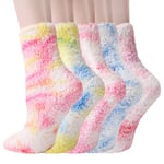 WYTartist Chaussettes moelleuses antidérapantes pour femme - Chaussettes d'hiver douces et chaudes - Chaussettes d'hôpital avec poignées, Set H, Medium