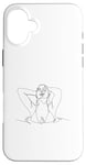 Coque pour iPhone 16 Plus sexy shirt sexy sweat à capuche lignes chaudes femme en eau dessin