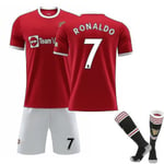 Regenboghorn Fotbollssatser Fotbollströja T-shirt kostym C. Ronaldo Man.U Home S (165-170 cm)