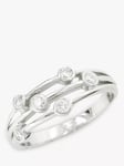 E.W Adams 18ct White Gold Diamond Ring, N