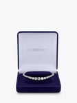 Jon Richard Graduating Cubic Zirconia Tennis Bracelet, Silver