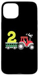 Coque pour iPhone 15 Plus Tracteur agricole 2ème anniversaire 2 ans pour tout-petits garçons enfants