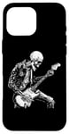 Coque pour iPhone 16 Pro Max Skeleton Guitar Guy Rock And Roll Band Rock On