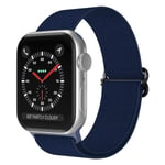 Scrunchie -rem för Apple Watch Band 44mm 40mm 38mm 42mm 49mm Elastiskt nylon IWatch Series Ultra 7 8 9 Se 3 6 45mm 41mm 7 Midnight blue 38mm 40mm 41mm