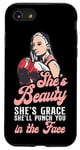 iPhone SE (2020) / 7 / 8 Boxing Girl Vintage She'S Beauty She'S Grace She'Ll Punch Case