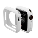 TPU-skyddsfodral för Apple Watch Series 4/5/6/SE/SE (2022) 40mm, + 3D Full Size HD Clear PET-film White