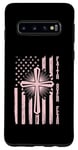 Coque pour Galaxy S10 Drapeau chrétien Faith Over Fear Croix de Pâques Homme Femme Enfant