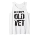 Grumpy Old Vet Funny Military Veteran Men Women Tank Top