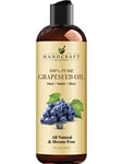 Handcraft Blends Grapeseed Oil - 236 ml - 100% Pure and Natural - Premium Grade Carrier Oil - Hair and Body Oil Cold-Pressed and Hexane-Free