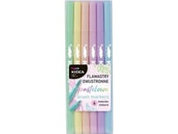 Derform Pastel Two-Sided Felt-Tip Pens 6 Kidea Colors