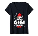 Womens Funny GiGi Gnome Family Matching Group Happy Christmas V-Neck T-Shirt