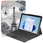 EIDERWOOD Microsoft Surface Go 4 Flip Deksel med Ståfunksjon - Eiffeltårnet