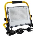 OUSIDE Projecteur LED Chantier 150W - Éclairage de Chantier Puissant et Étanche IP66,Lumière Blanche 6500K, 15000 Lumens avec Prise Schuko et Cordon de 4M - Idéal pour Travaux Intérieurs et Extérieurs