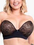 Curvy Kate Hey Girls Strapless Superplunge Bra, Black/Latte