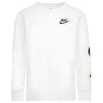 NIKE Kids Retro Sticker Long Sleeve T-Shirt 6-7 Years Weiß