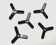 Lego 5x Propeller 3 Blade Black Small 2421 28969 Airplane NEW FREE P&P