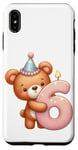 Coque pour iPhone XS Max Ours en peluche marron pour 6ème anniversaire