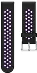 Abasic compatible with Huawei Watch GT/GT 2e / GT 2 (46mm) Watch Strap, Soft Silicone Classic Sport Replacement Watch Band (22mm, Black and Purple)