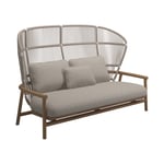 Gloster - Fern High Back 2-Seater Sofa, White/Dune, Kat.D Wave Buff - Utomhussoffor - Sebastian Herkner