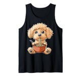 Golden Doodle Goldendoodle Dog Ramen Japanese Noodles Kawaii Tank Top