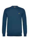 Lyle & Scott Cotton Merino Crew Neck Jumper Blå