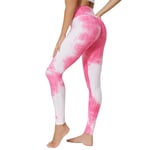 Yoga Pants Sport Workout Sexy,Pantalon de Yoga Jacquard tie-Dye Bulle Taille Haute Fesses-Tie Dye 04_L #,Legging de Sport Femme avec Compression