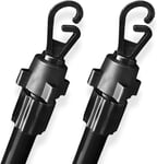 2 x Heave Duty Clothes Prop Line 2.4M Extendable Washing Pole Outdoor Support UK