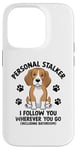 Coque pour iPhone 14 Pro Personal Stalker Je te suis où que tu ailles Beagle