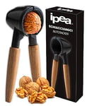 IPEA Casse-noisette en Aluminium avec Poignée en Bois – Écraser les noix avec Deisgn Classique pour noix, noisettes, amandes, fruits secs – Multi-usage pour cuisine – Equipé d'un ressort à traction