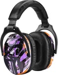 030 Casque Anti Bruit Enfant Facilement Réglable Pliable, Protection Auditive confortable avec Sac de Transport, SNR 25dB pour l¿Autisme, TDAH, Feux d¿Artifice, Concert, (Graffiti Violet)