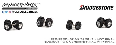 GREENLIGHT 1/64 AUTO BODY SHOP WHEEL AND TIRE PACKS BRIDGESTONE TYRES 16170-A