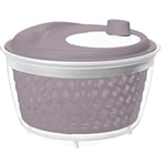 Rotho 1722402087 Fresh Salad Spinner Plastic (PP) BPA-Free Mauve/Transparent 4.5 L, Purple